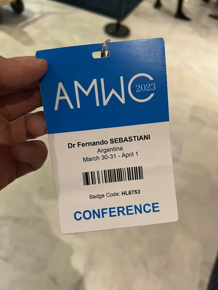 Credencial, AMWC, Montecarlo 2023